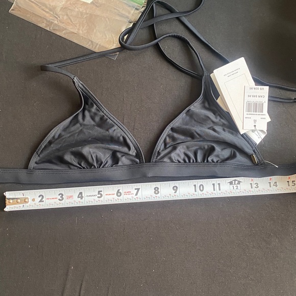 Rip and Curl Black fixed Triangle Bikini Top - Picture 1 of 4